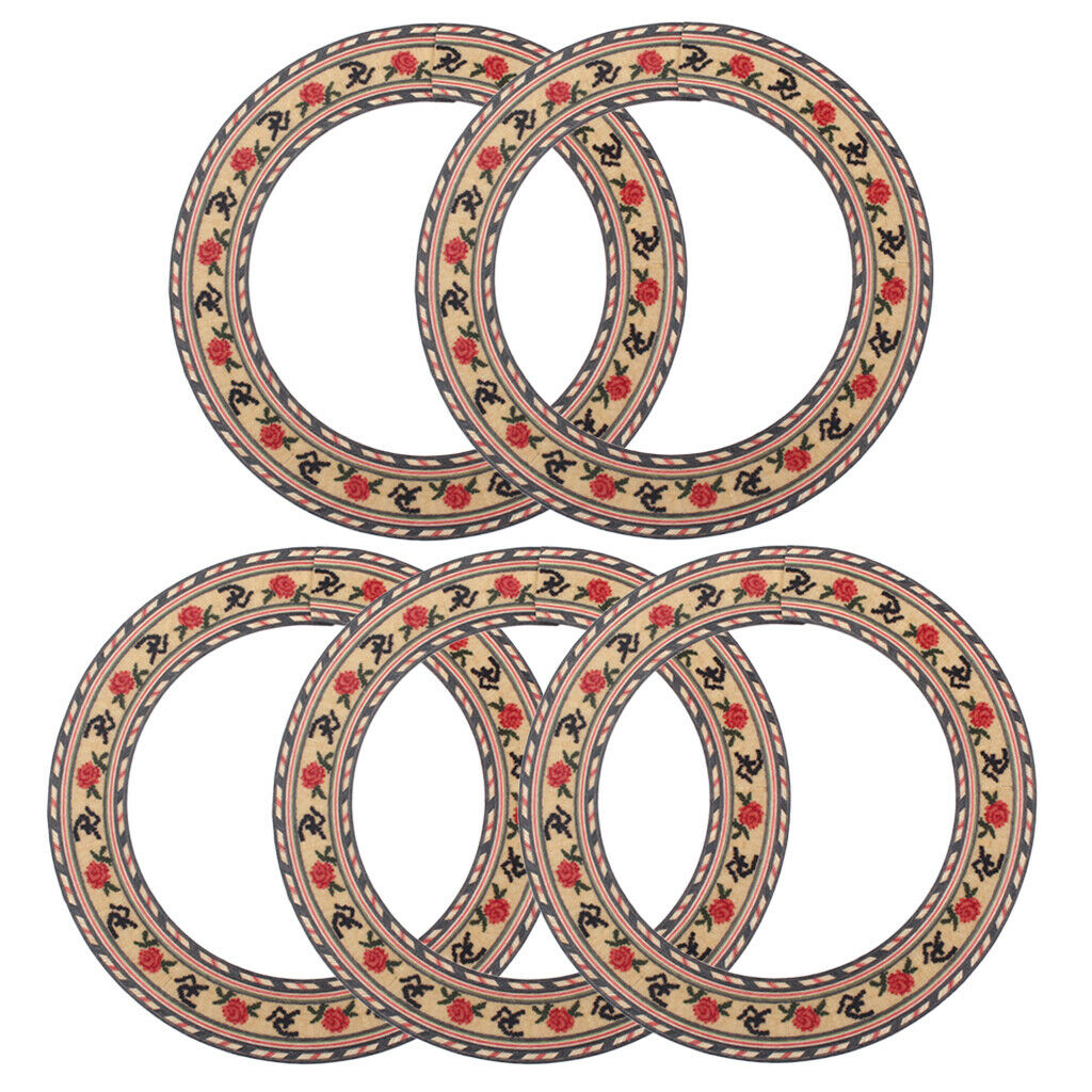 5pcs Acoustic Classical Guitar Parts Rosette Rosewood Maple Inlaid Soundhole