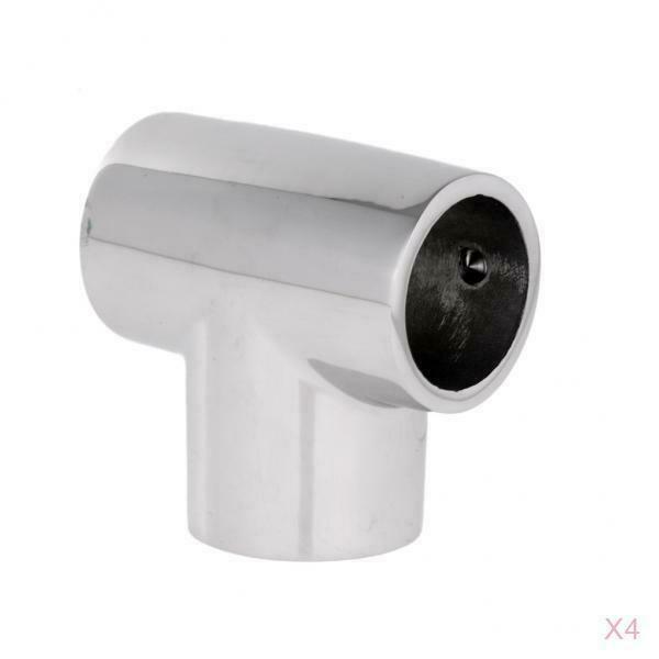 1Pair Stainless Steel Marne Boat Handrail Tee Fitting, 90 Deg., 1" 25mm