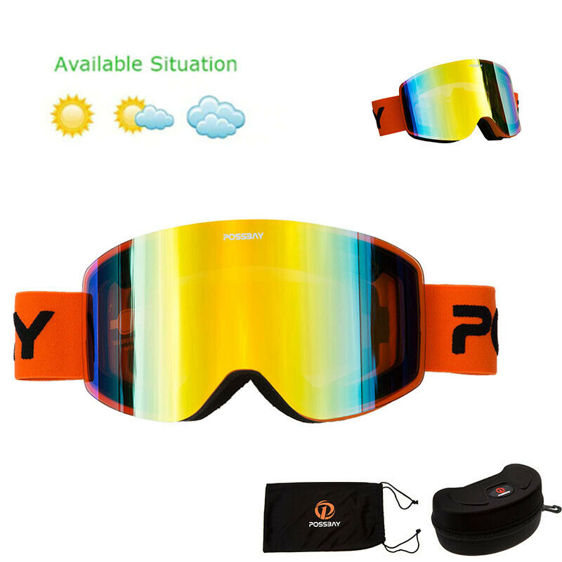 Adults Ski Goggles Winter Outdoor Sports Anti-UV Snow Sports Eyes Protection