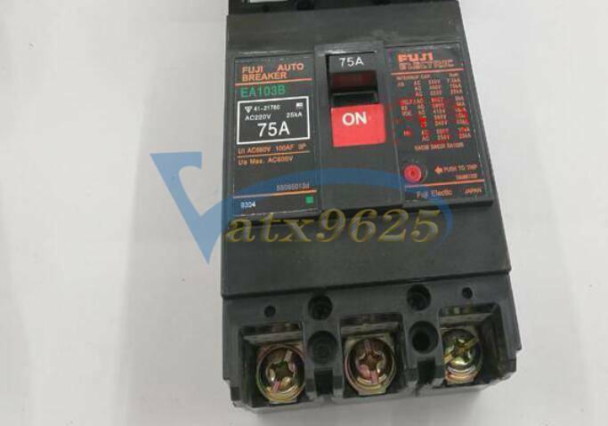 New In Box FUJI EA103B 3P 75A Circuit Breaker