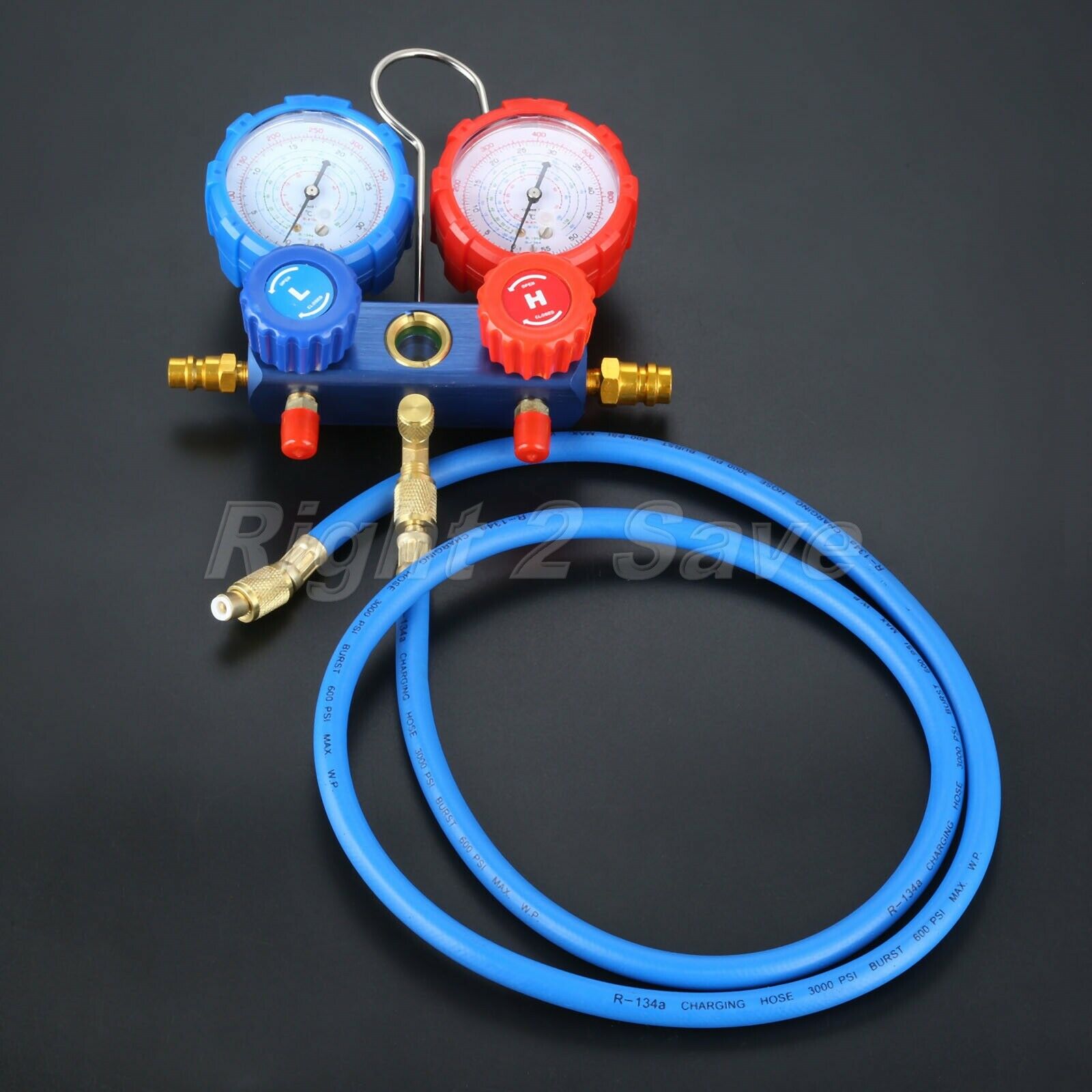 Manifold Gauge Set 36" Hoses HVAC Charge Diagnose Tool for R410a R22 R404a R134a