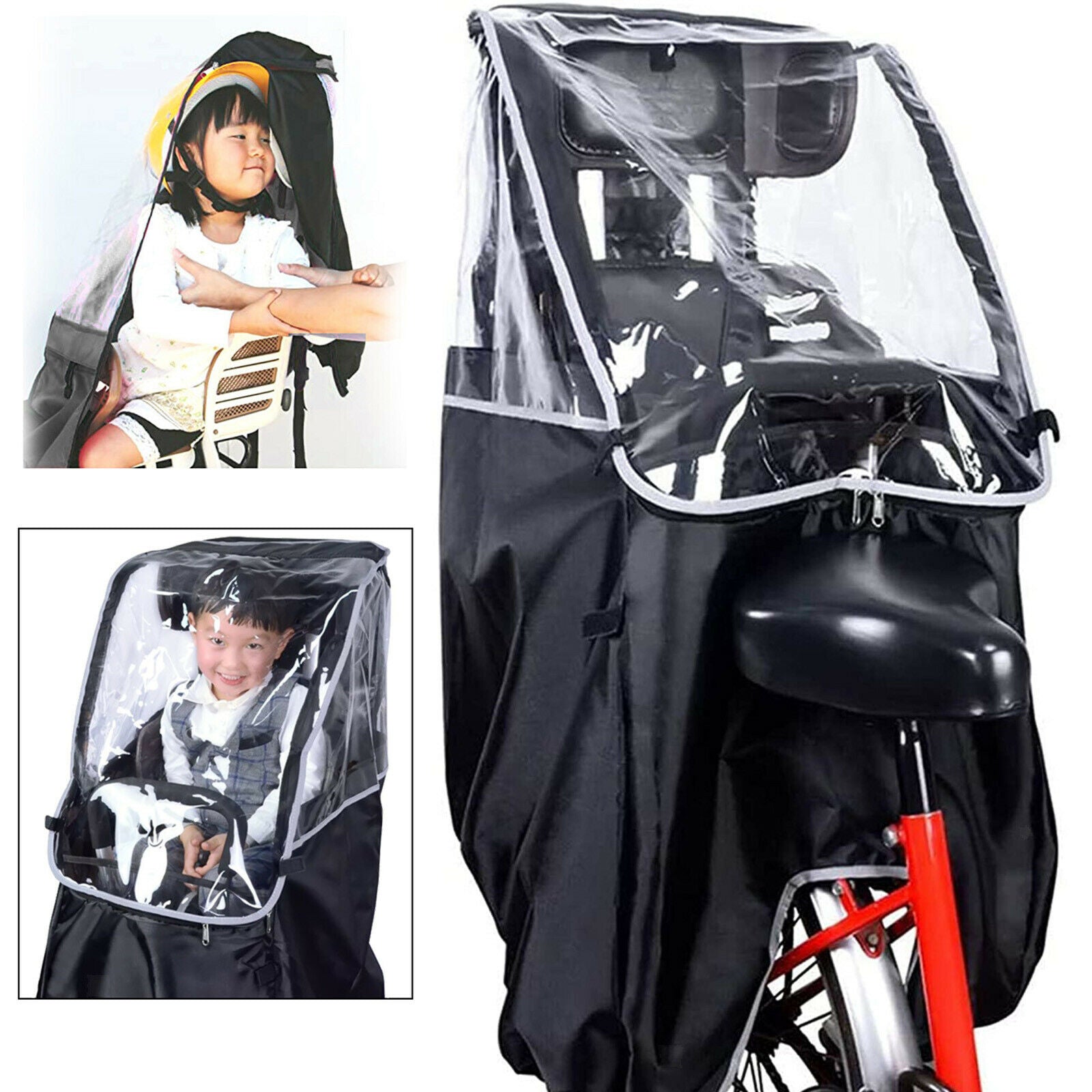 Universal Bike Children Rear Seat Water-repellent Cover Outdoor Durable PVC