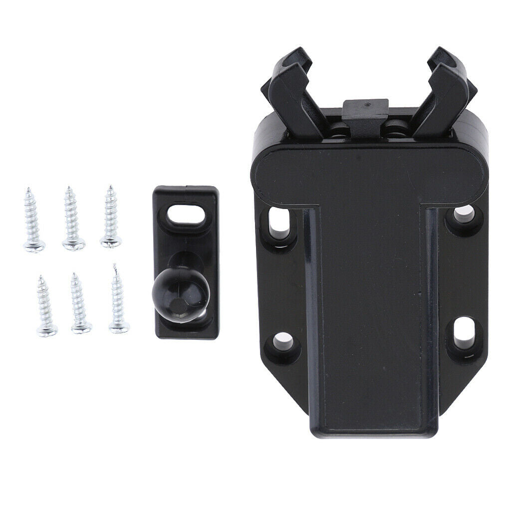 Push To Open Catch Latch for Door Drawer Cabinet Cupboard Black