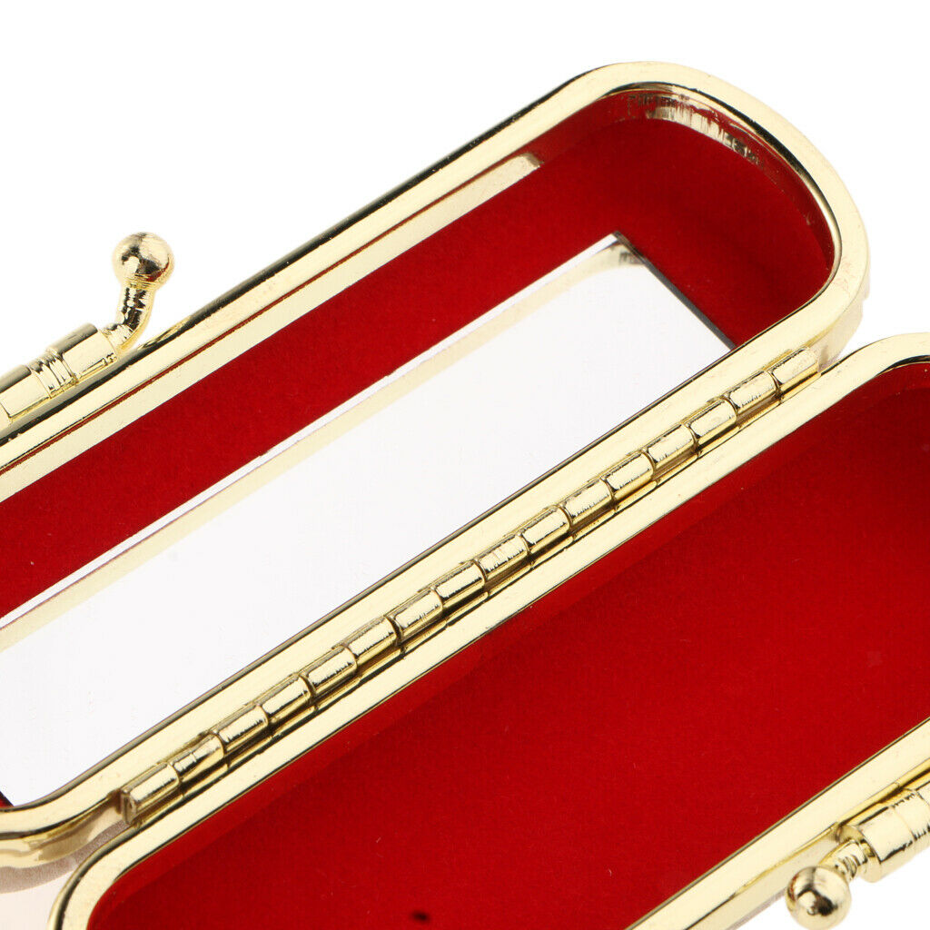 2 Units Jewelry Case Cosmetic Containers Lipstick Box Mirror Container