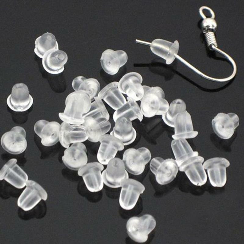 Bullet Plastic safety earring backs 100pc 50pair.l8