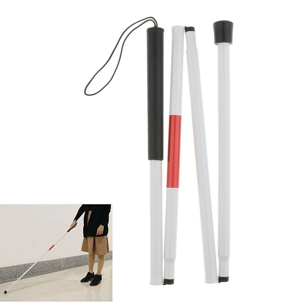 48.8 "foldable walking stick with wrist stripe reflector
