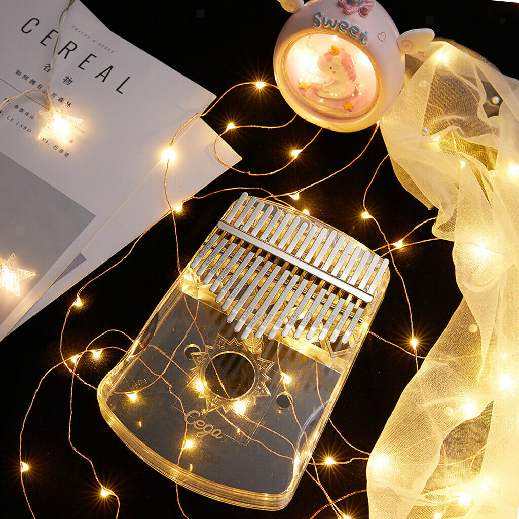 Clear 17-Key Kalimba Mbira Thumb Piano Musical Gift Hobbyists Party Clear