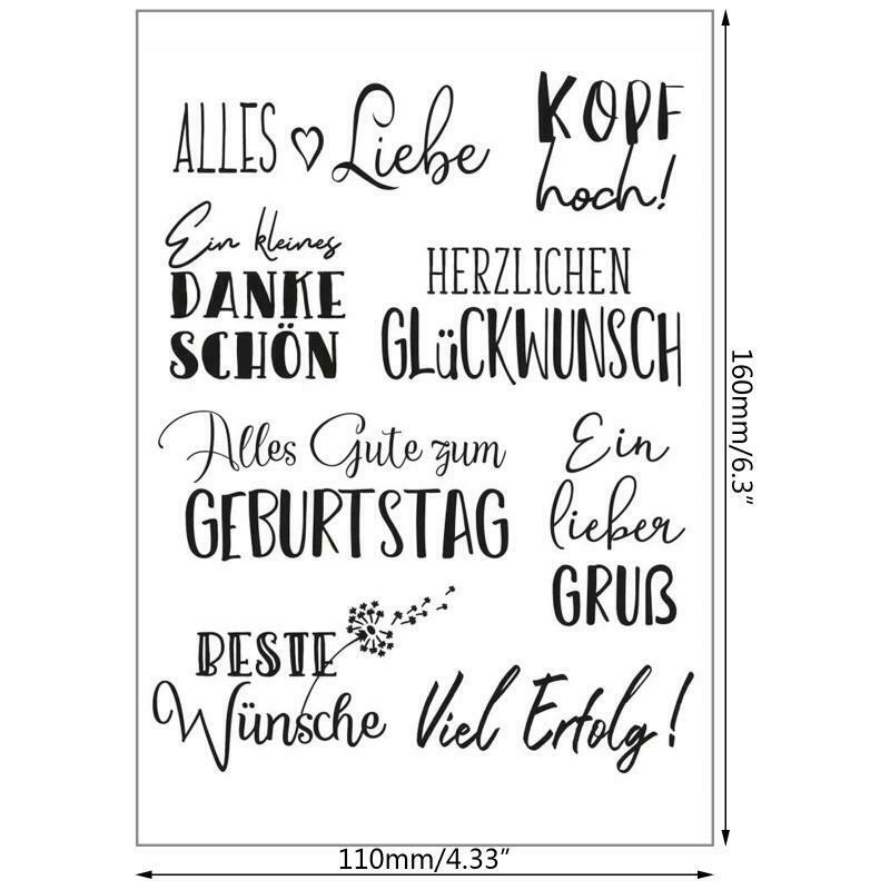 German DIY Silicone Clear Stamp Cling Seal Scrapbook Embossing Album Decor Craft