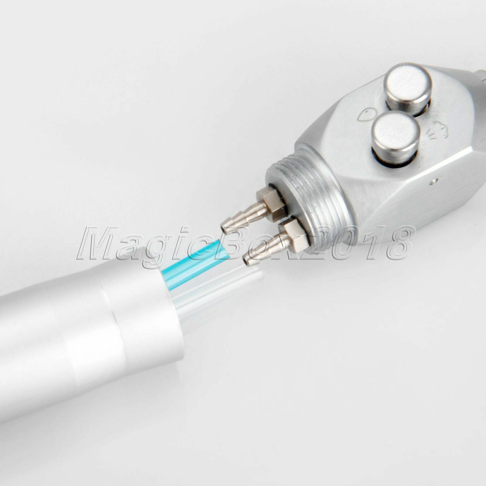 Dental 3 Way Air Water Straight Syringe + 2Pcs Nozzles Tips With Stright Tube