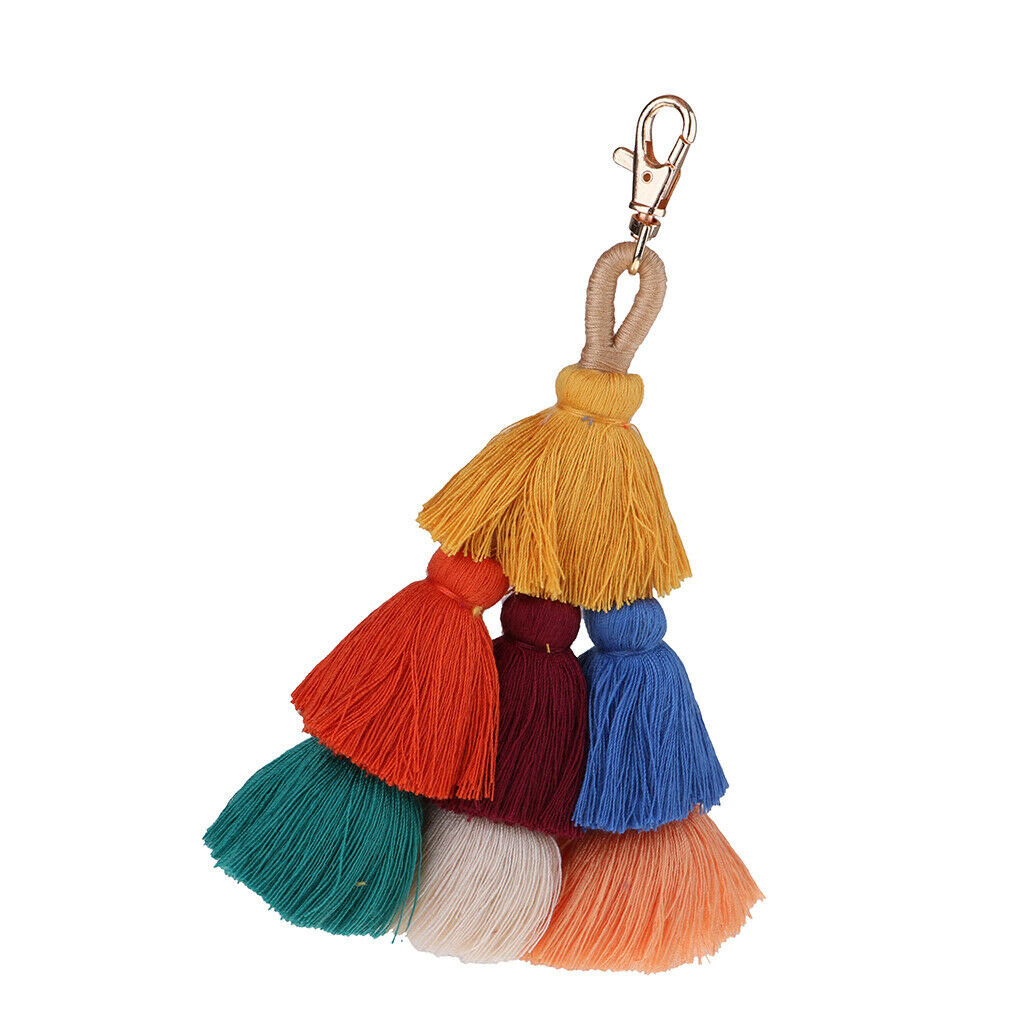 Women Tassel Keychain Car Keyring Holder Bag Wallet Purse Decorations