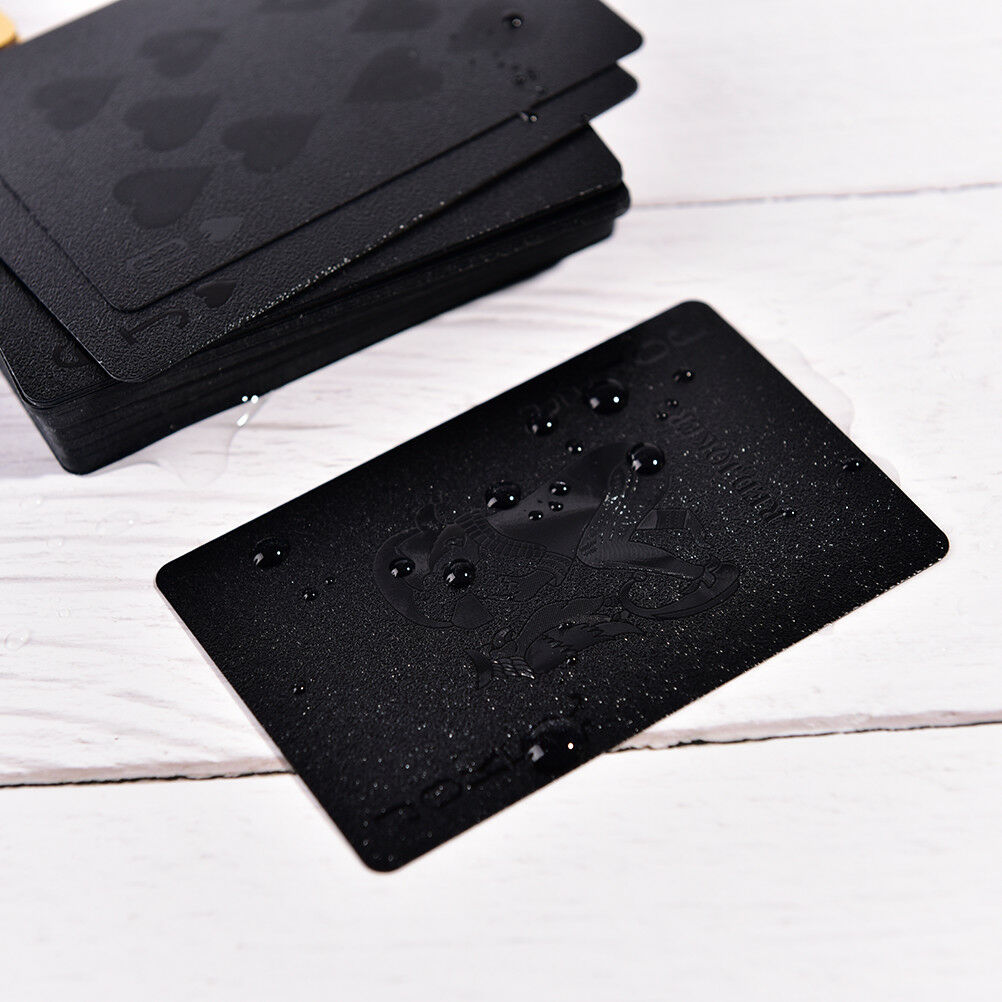 Waterproof Plastic Playing Cards Black Diamond Poker Cards Creative Gift  DD