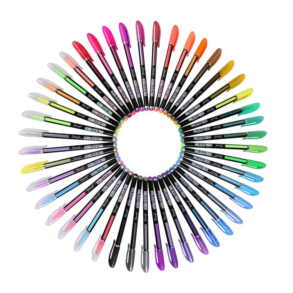 48 Colors Gel Pen Glitter Paint Pen Drawing Paint Marker