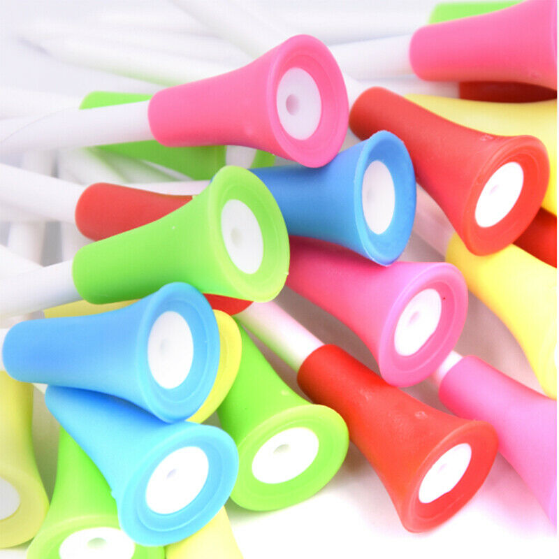 30PC Multi Color Plastic Golf Tees 83mm Durable Rubber Cushion Top Golf T.l8