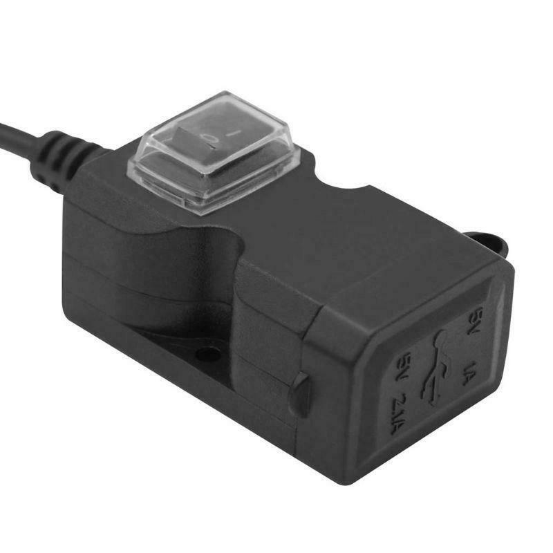 Waterproof 12V-24V Motorbike Motorcycle Handlebar Mirror Power Supply with ON