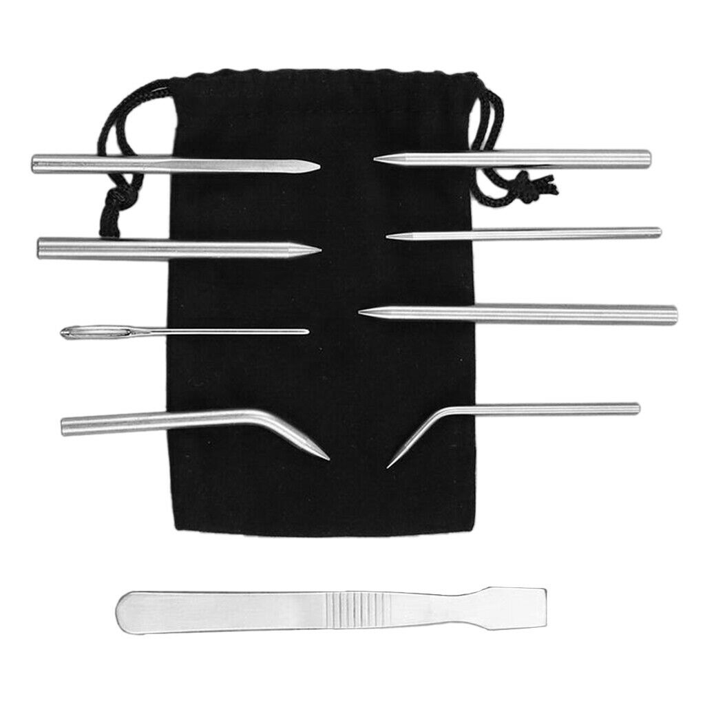 9x Paracord Stitching Set Paracord Lacing Needle &Smoothing Tool for Weaving