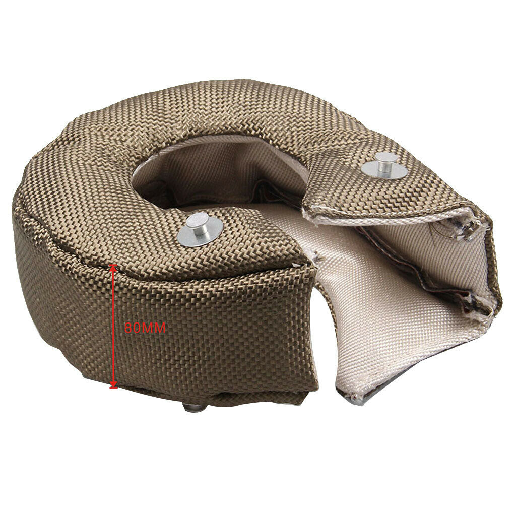 T3 Turbo Heat Shield Blanket Turbocharger Cover Wrap With Fastener Springs