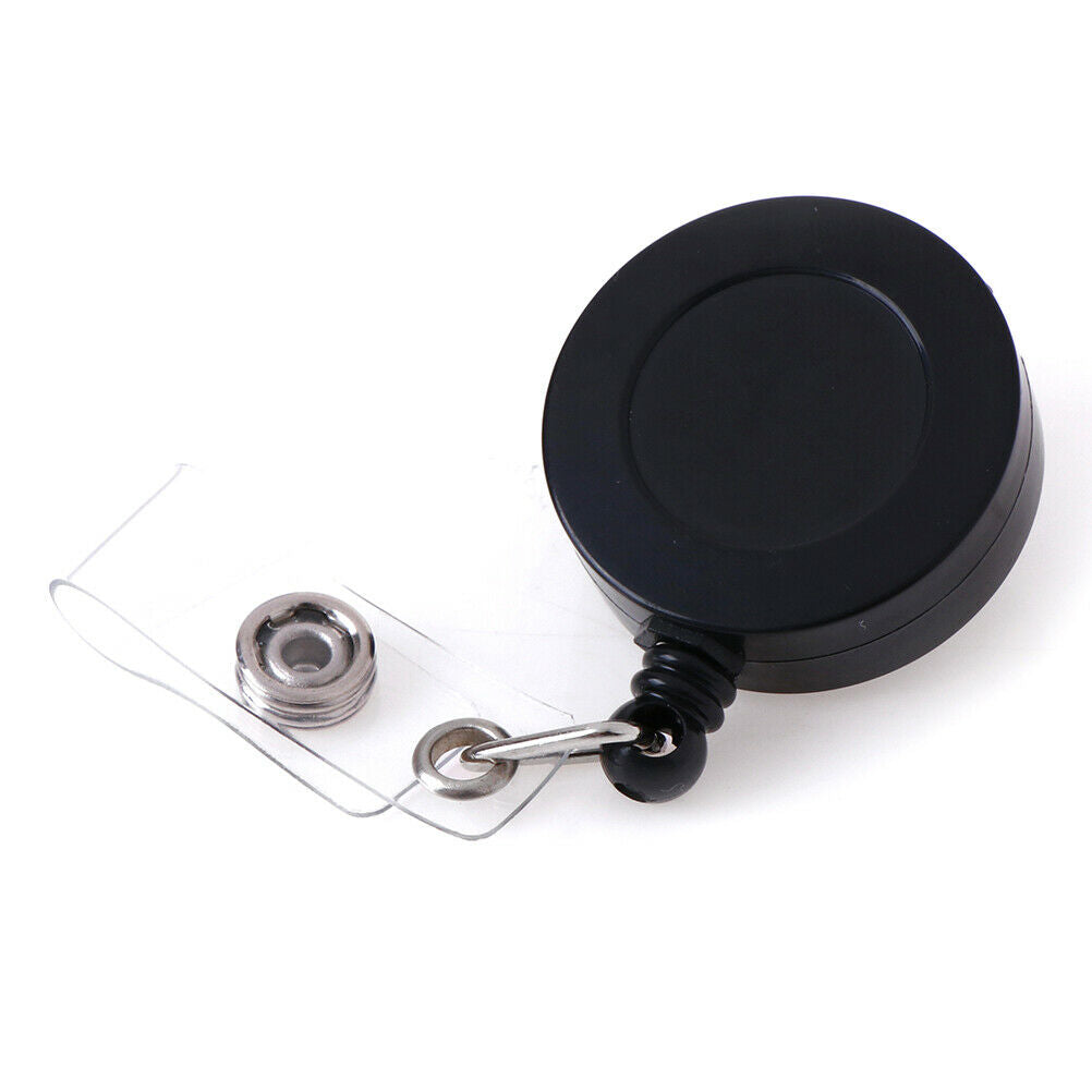 Retractable Pull Chain Reel ID Card Badge Keychain Holder Recoil Belt Clip.l8
