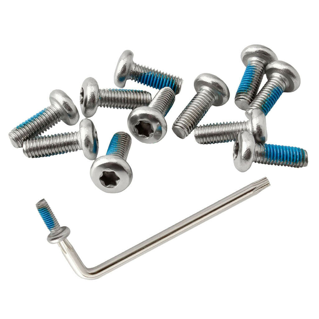 Standard Steel MTB Bike Bicycle Disc Brake Rotor Screw Bolts M5x10mm Set