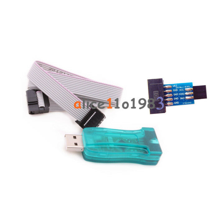 5V USBASP ISP AVR Programmer Case+10 Pin Convert to Standard 6 Pin Adapter Board