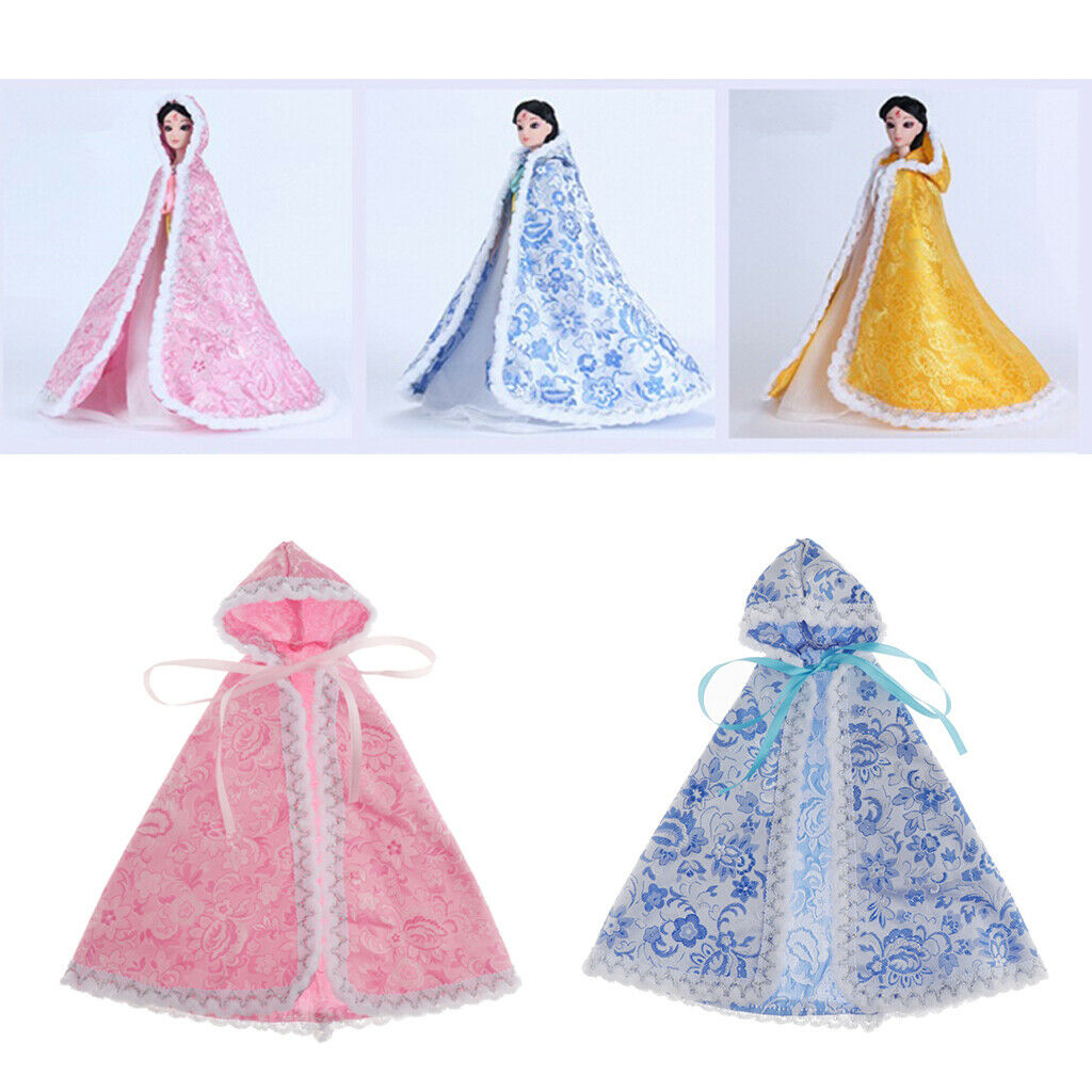 2x Costume Accs Cloak for 1/6 Blythe SD Dress Up Outfits Pink and Blue