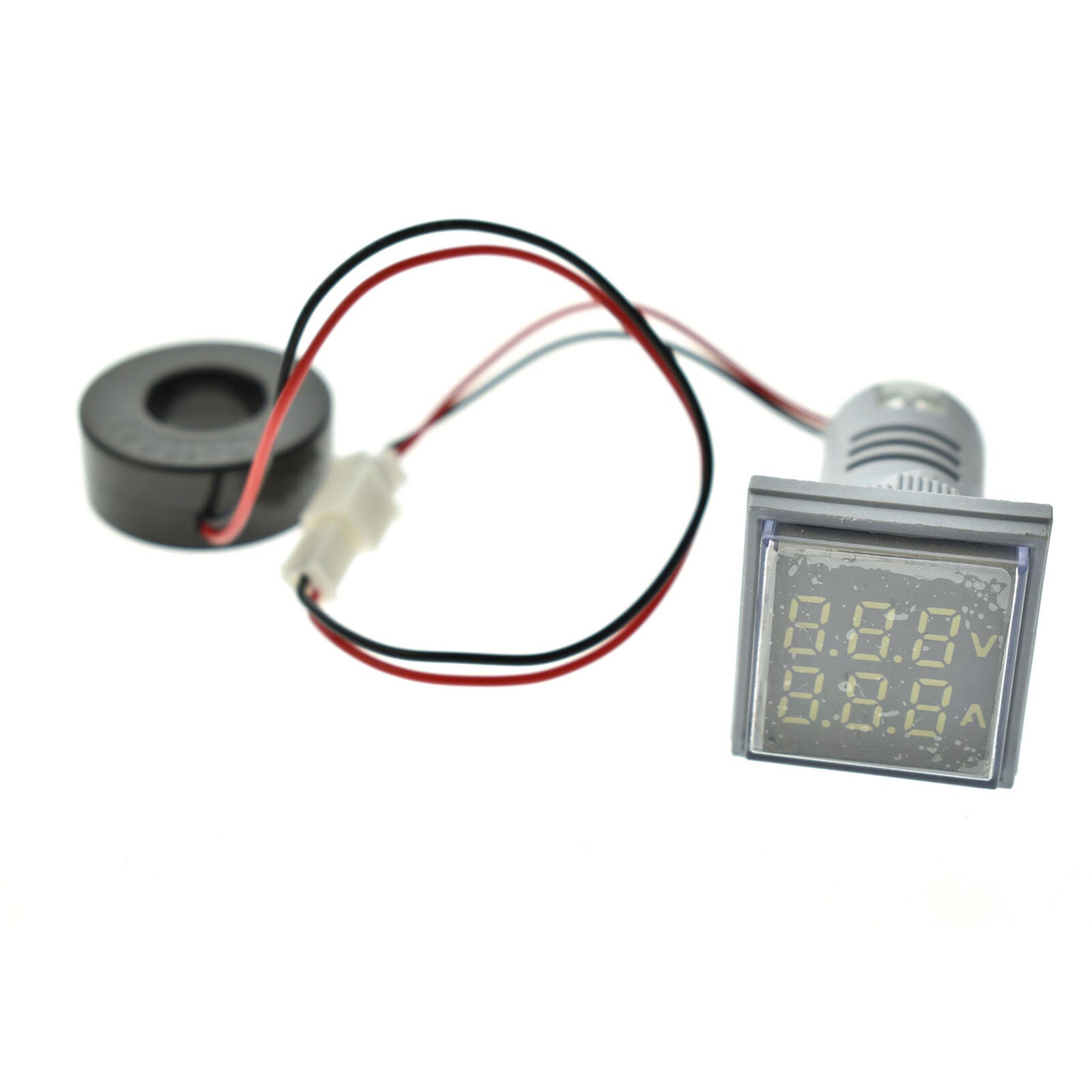 Voltmeter Digital 0-100A Ammeter Meter Gauge LED 60-500V Dual AC Display Voltage