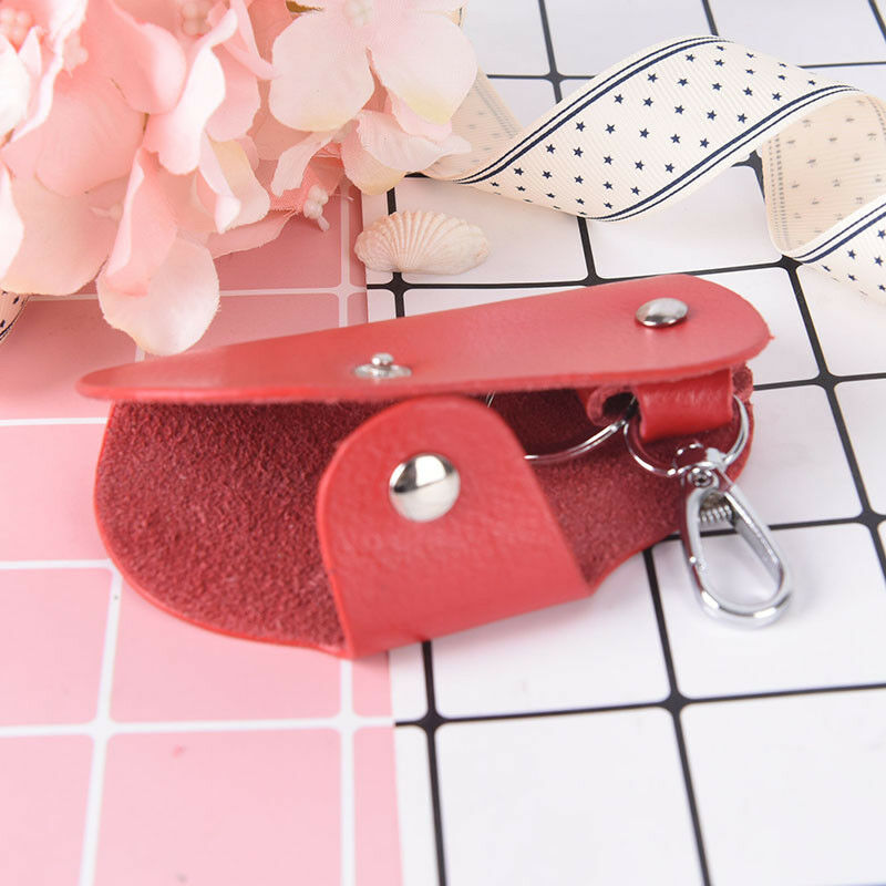 cowhide leather car key bag wallet multi function case housekeeper holderBDAU