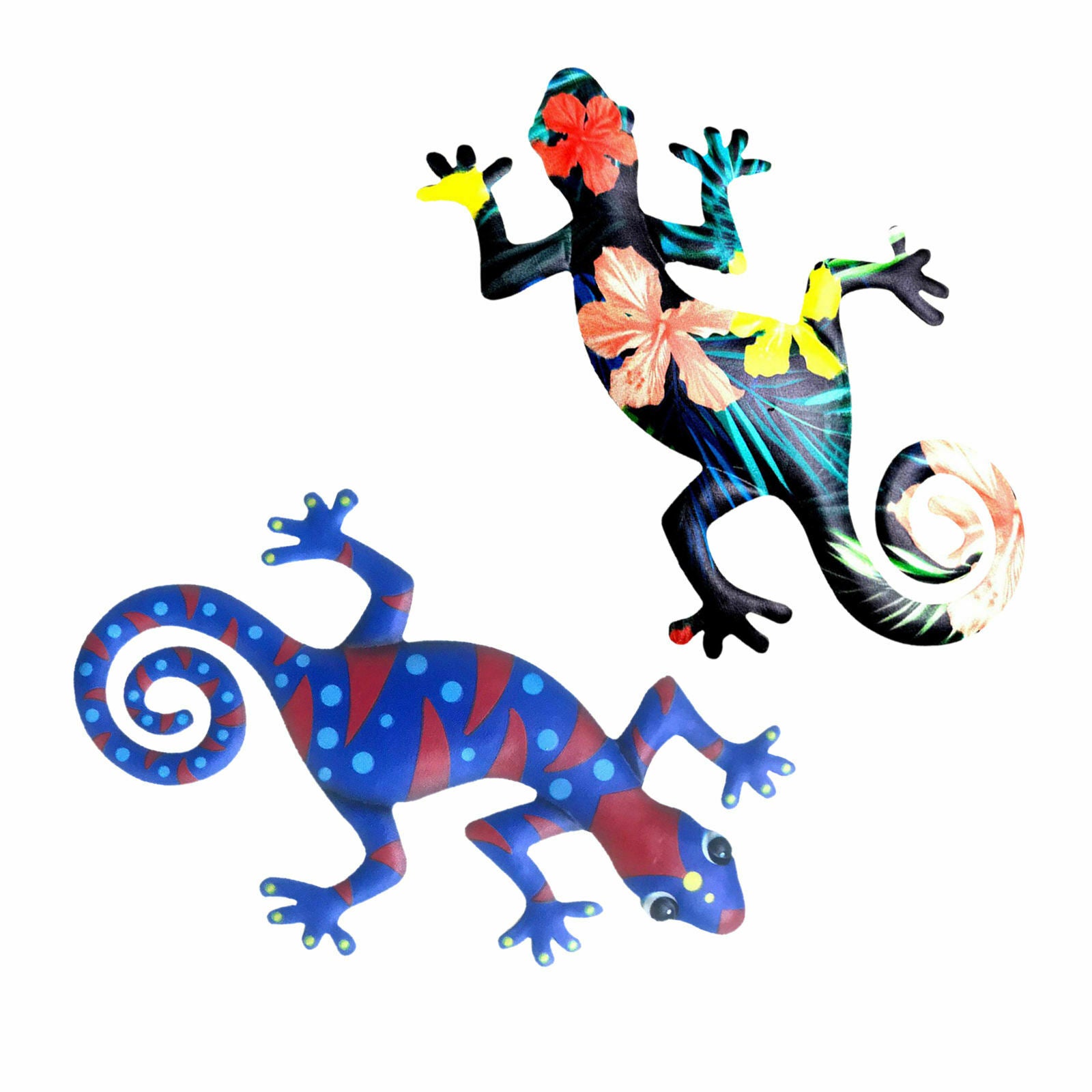 2x Gecko Wall Art Decor Lizard for Home Living Room Garden Yard Patio Fence