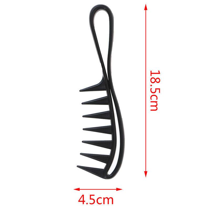 Shark Jumbo Wide Tooth Black Handle Grip Hair Comb Men Hairdressing Teeth Co Tt
