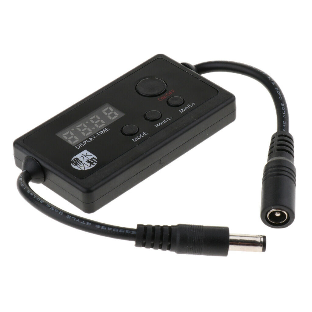 2pcs DC 5.5mm Lock Connector Multi Function LED Light Dimmer Timer for Fish Tank