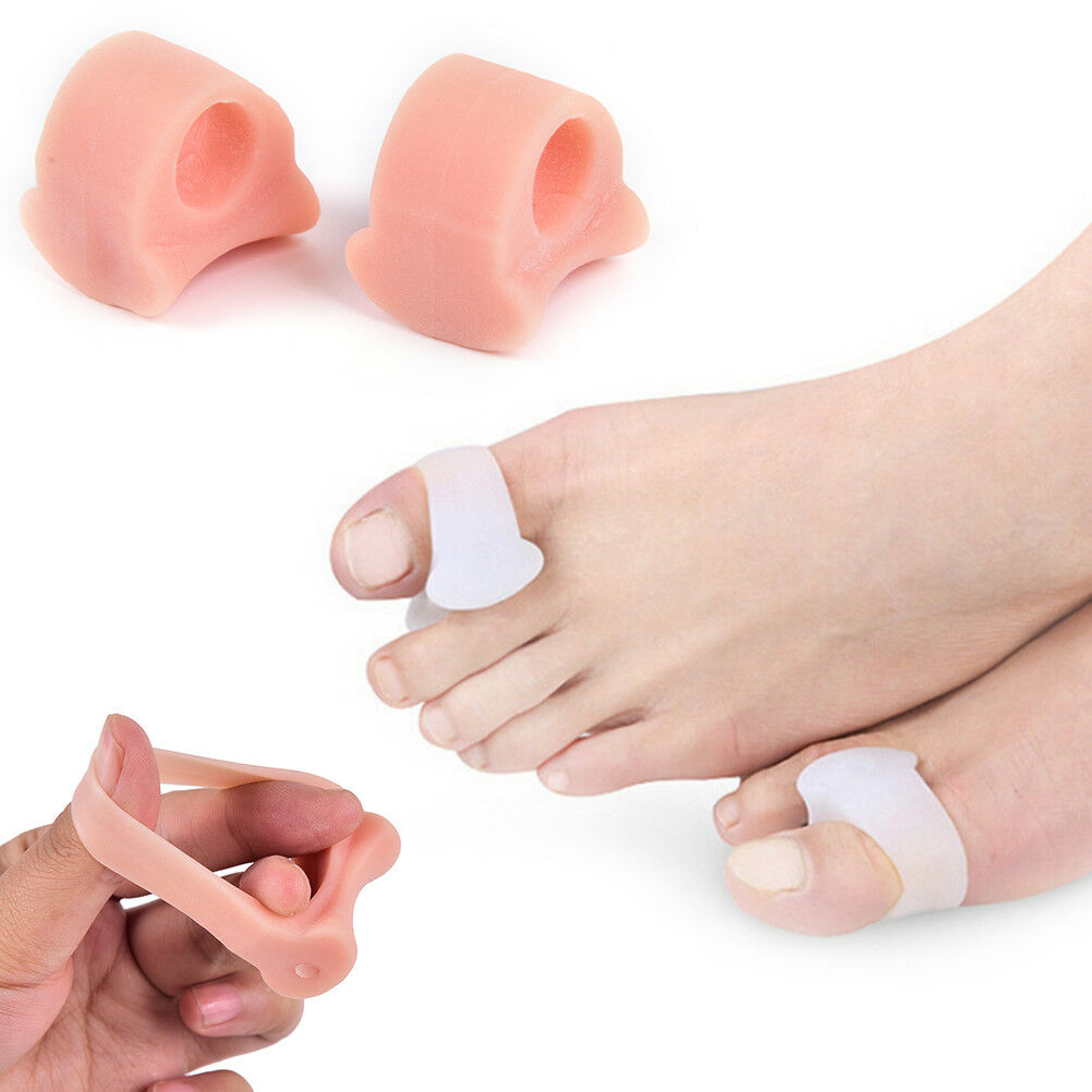 1Pair Silicone Gel Toe Spacer Separator Straightene Spreader Bunion Pai.l8