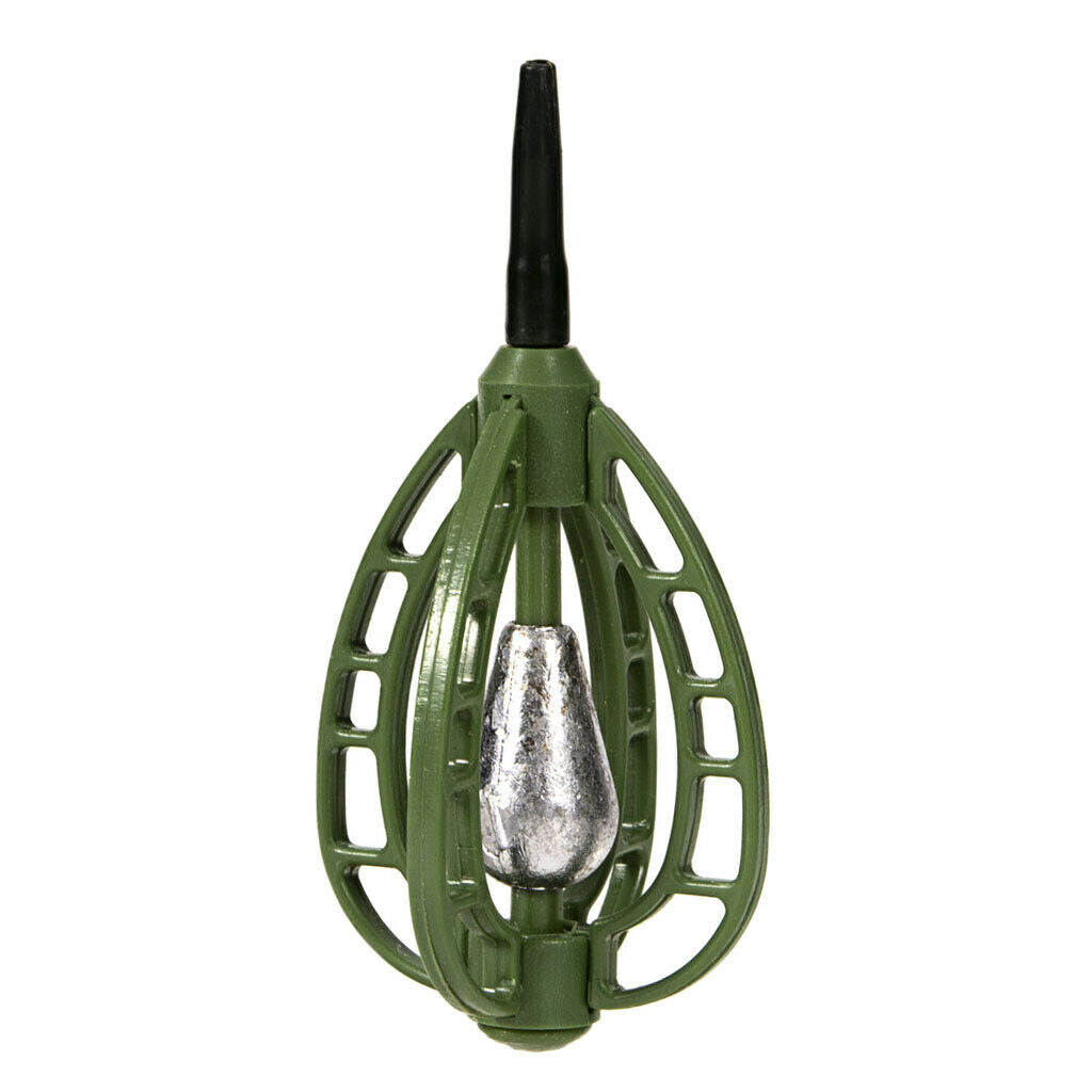 Fishing Feeder Rocket Bait Cage Inline Method Feeder Green 20/30/40/50g 40g