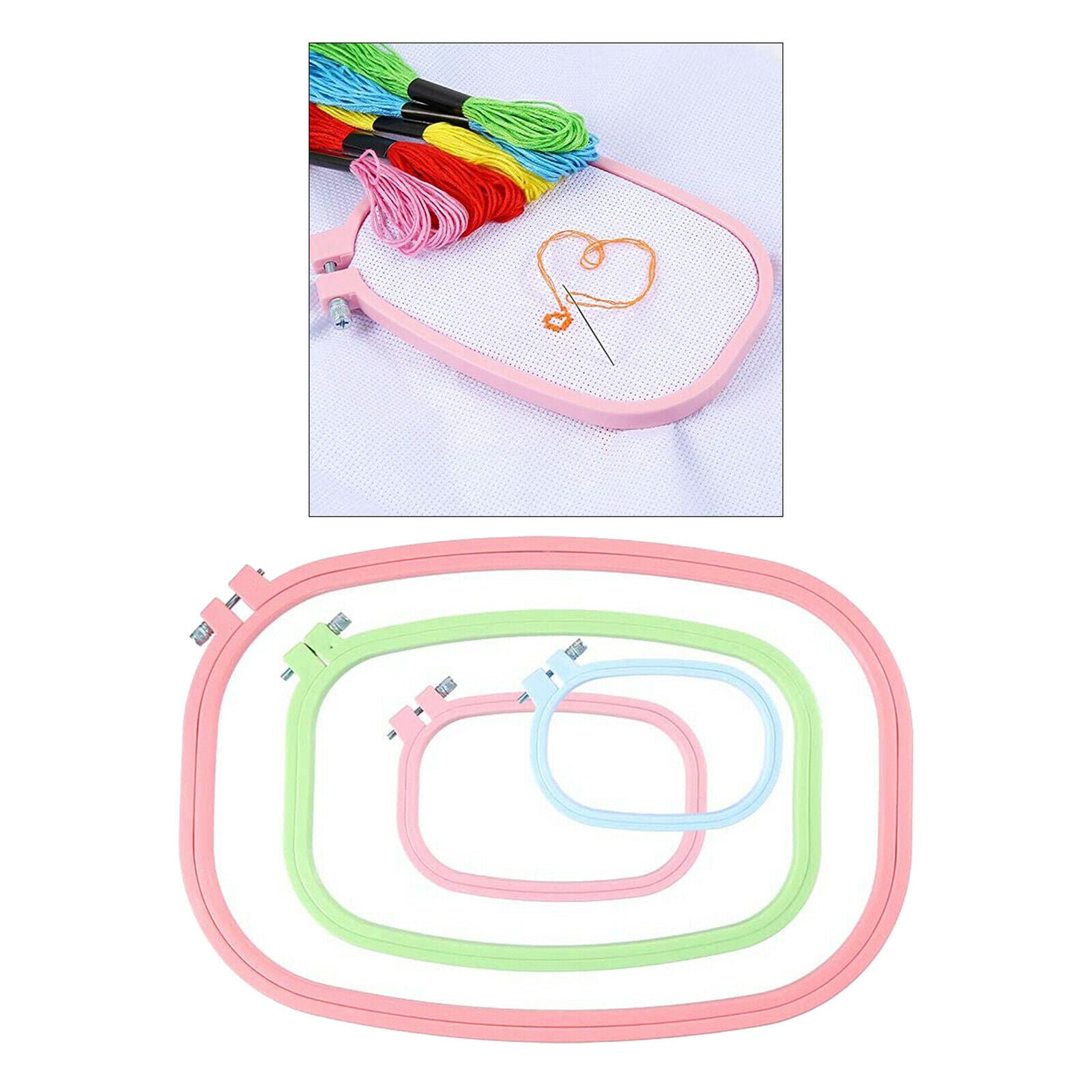 4/5Pcs Embroidery Hoop Ring Cross-Stitch Sewing Frame Loop DIY Craft 4Pcs