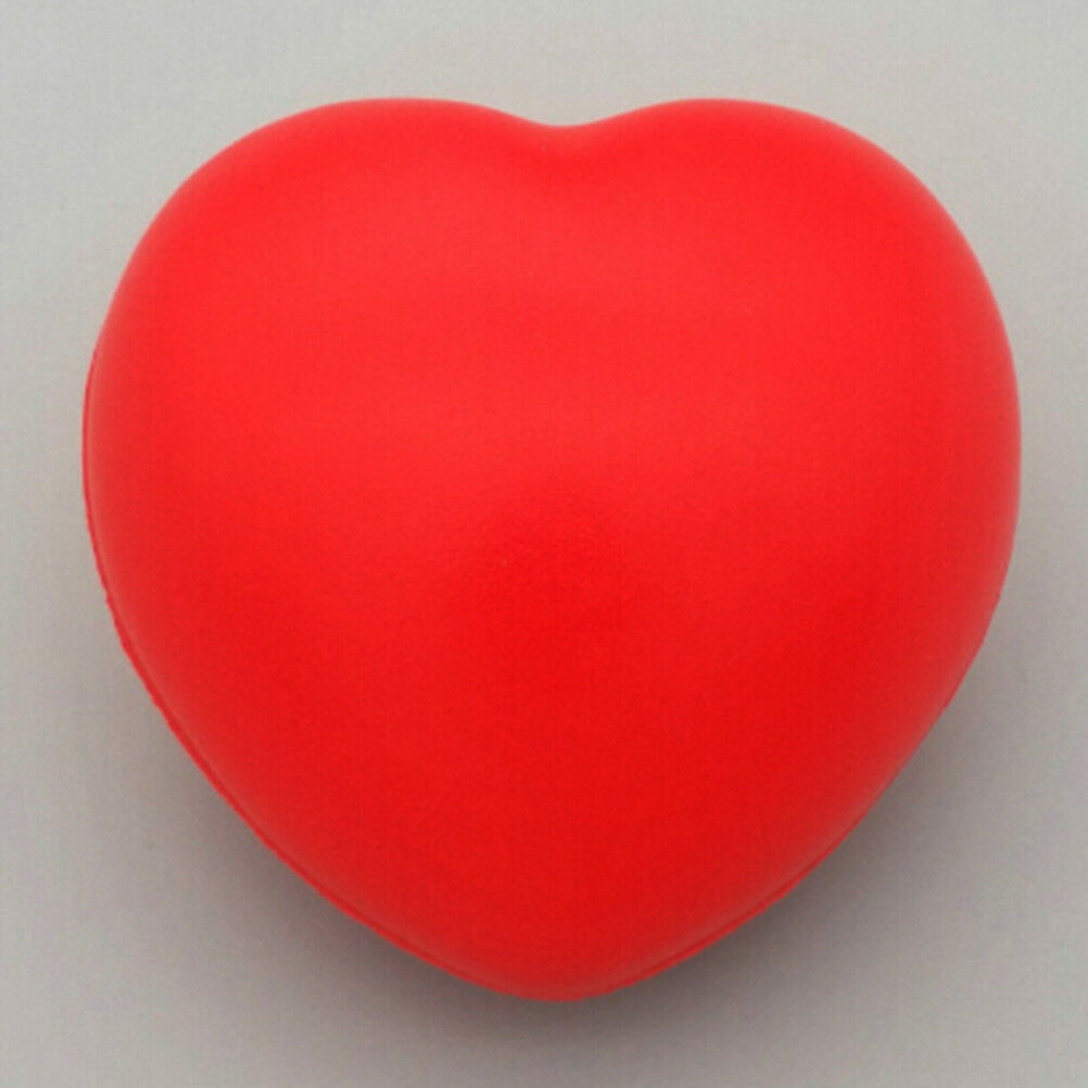 Heart Shaped Stress Relief Squeeze Soft Foam Ball Hand Wrist Exercise Baby Ba.DD