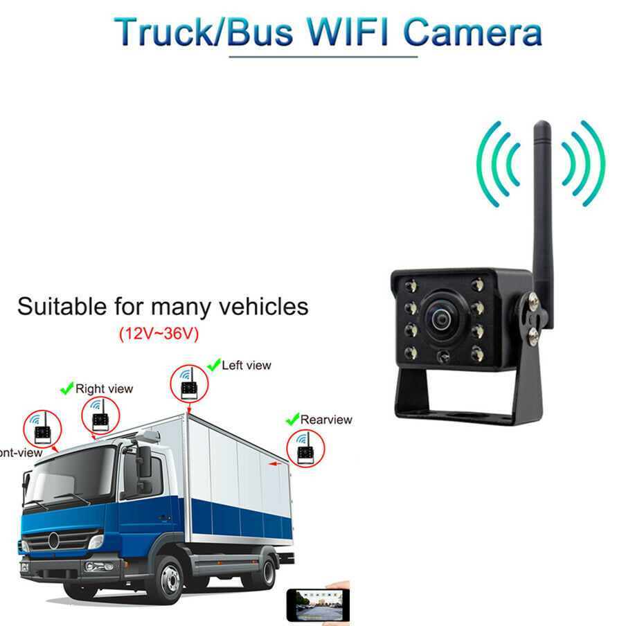 Wireless WIFI Reversing Rear View Camera Bus Trailer Truck RV Camper shockproof