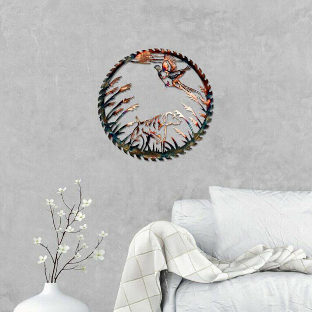 25cm Iron Metal Wall Art Sculpture Ornaments Bedroom Living Room Garden