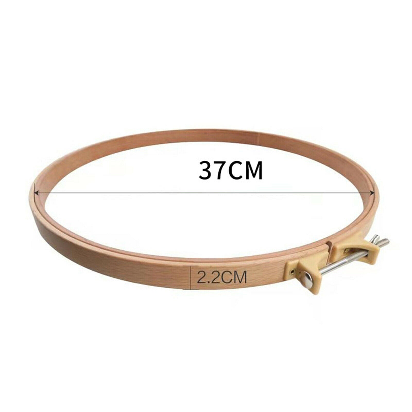 Adjustable Beech Wooden Embroidery Hoop Circle 14.5inch Cross-Stitch Sewing
