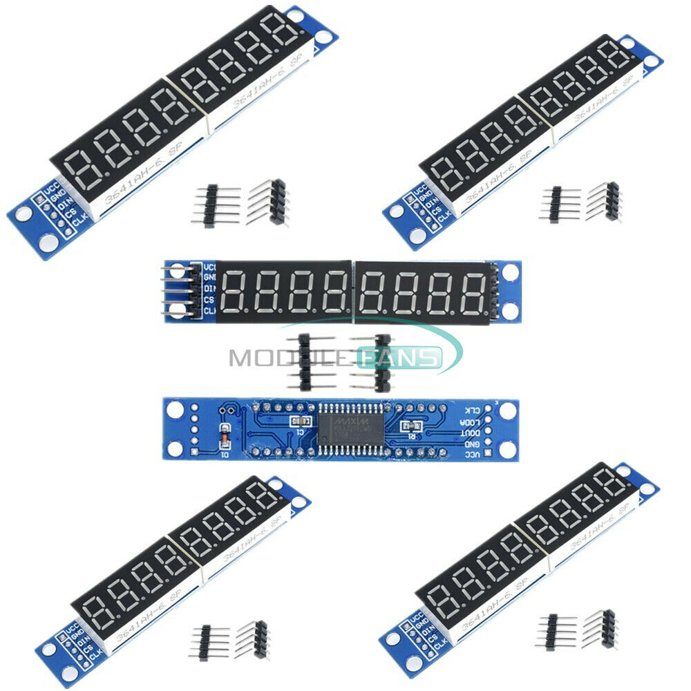5PCS MAX7219 Dot 8-Digit Digital Red LED Display Module For Arduino Raspberry Pi