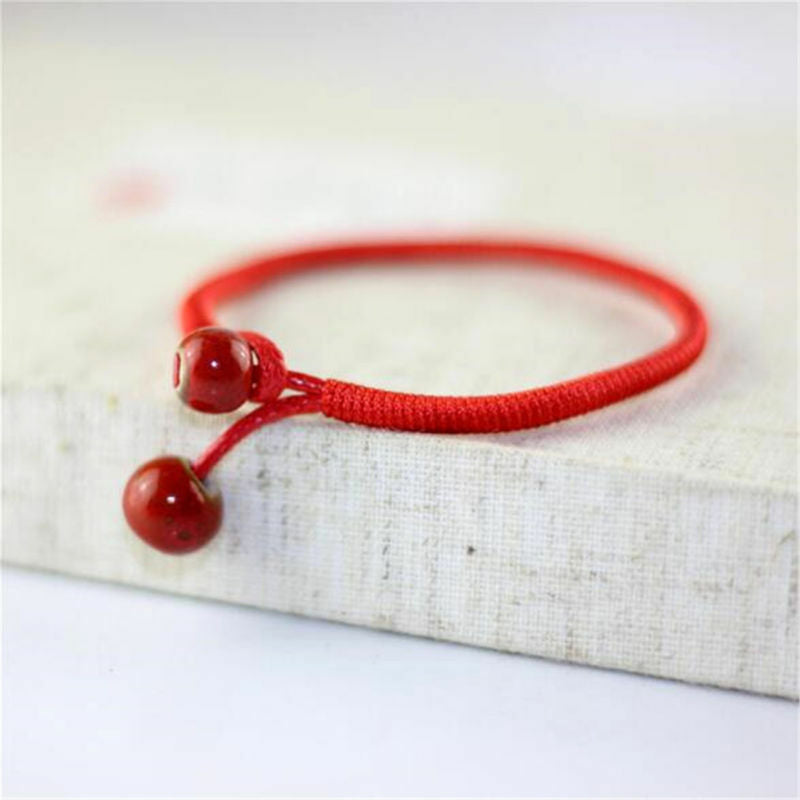 2X Lucky Red String Bracelets Men Women Hand Braided Bead Bracelet Jewelry Gift
