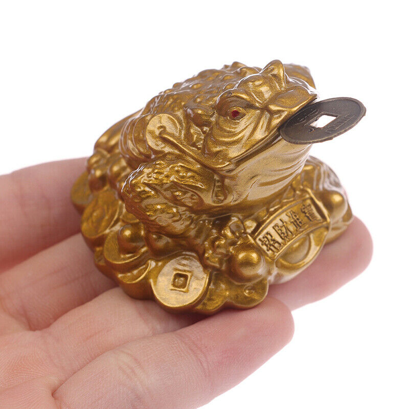 Wealth Golden Frog Toad Coin Chinese Fortune Frog Feng Shui Toad Lucky Or.l8