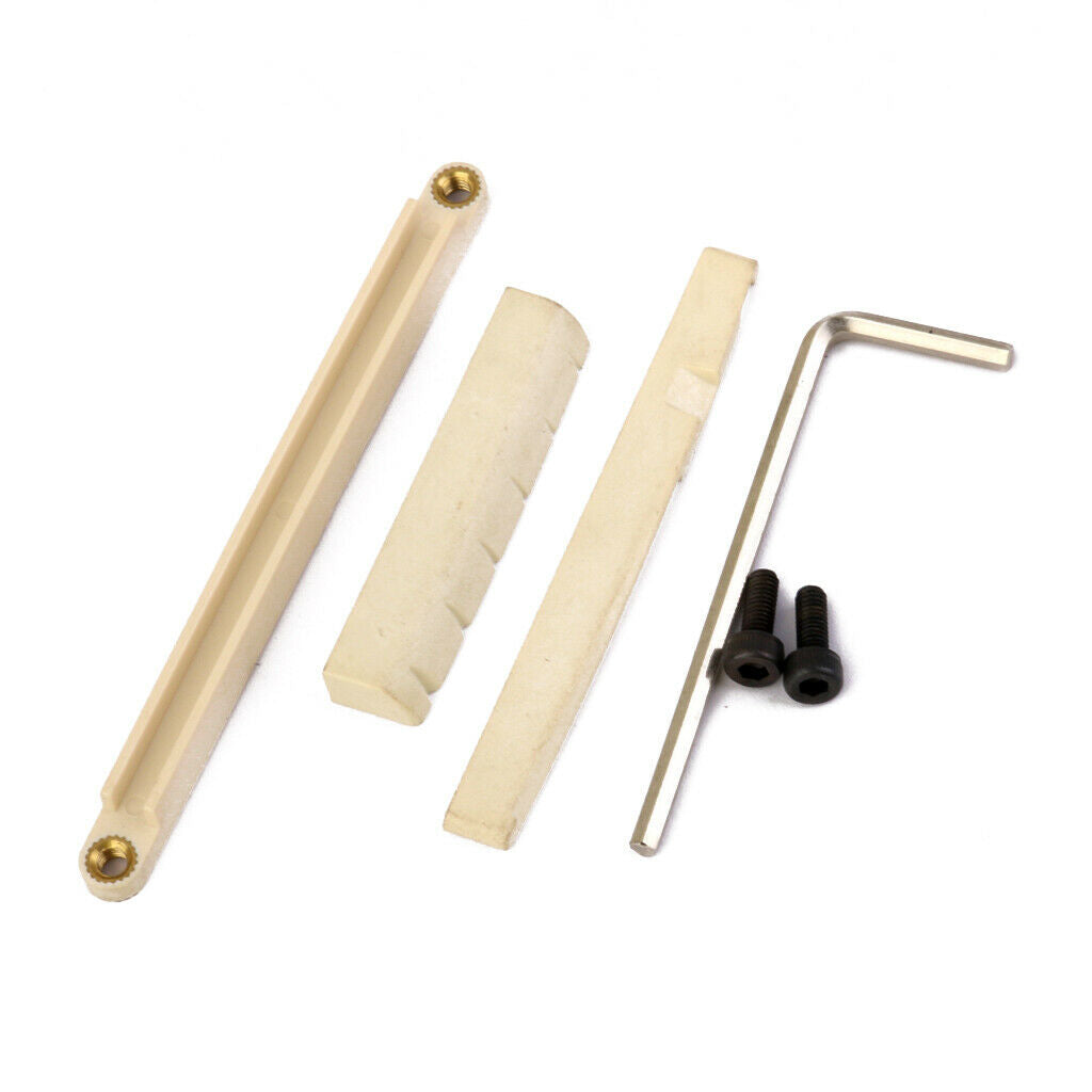 Bridge Saddle + Slotted Nut + Lifter For 6 String Acoustic Guitar