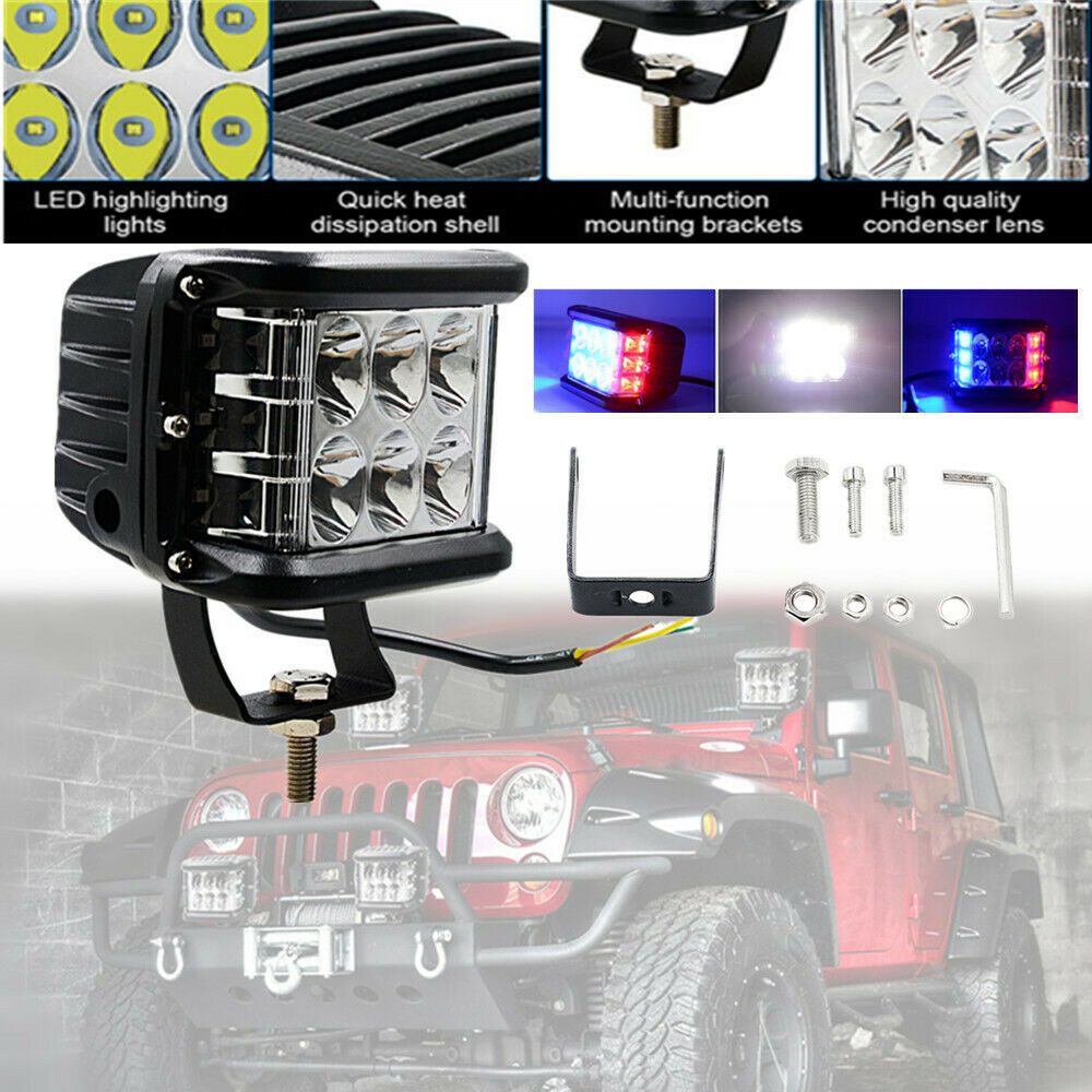 Motorcycle ATV Car SUV Dustproof Heat Dissipation LED Metal Headlight Spot Light