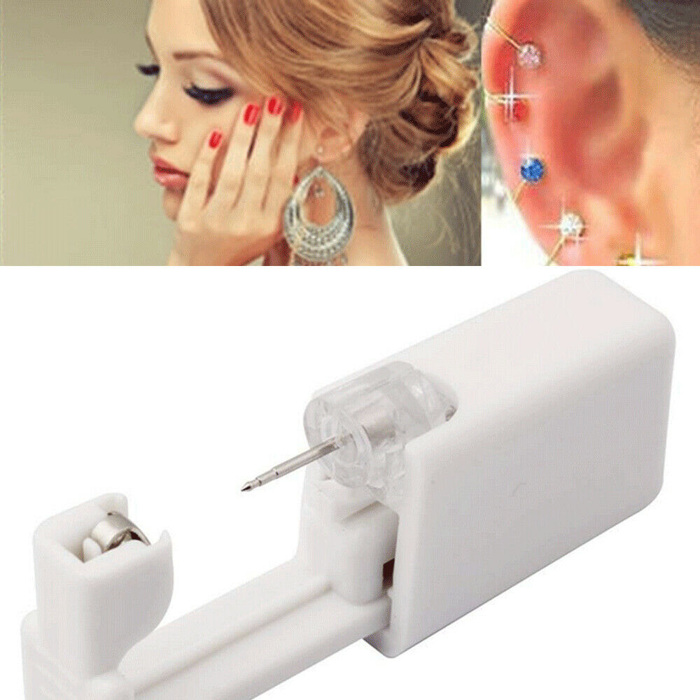 Professional Steel Ear Nose Navel Body Piercing Gun Studs Tool Kit 10pcs CA