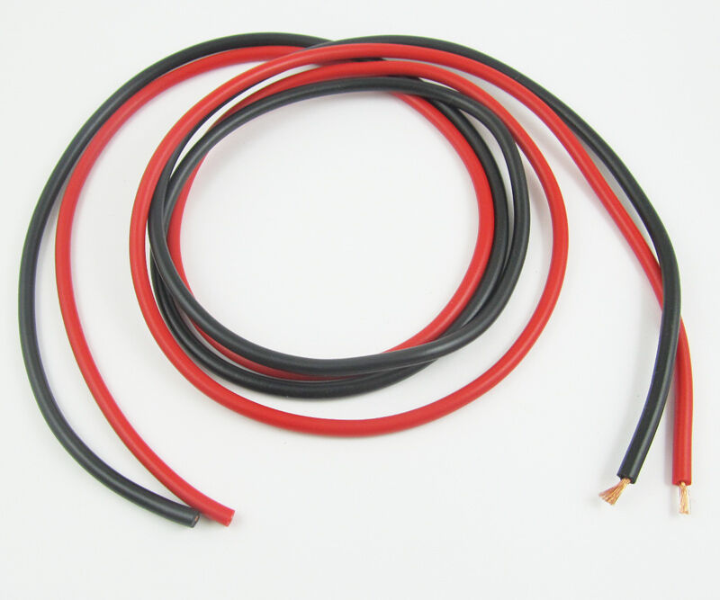 2M Heatproof Low Resistence Soft Silicon Wire Cable Red Black