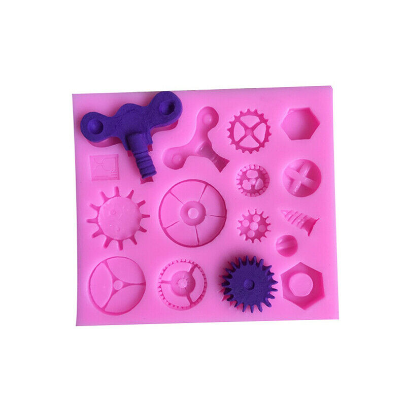 Mechanical Screw Gear Cake Border Fondant Cake Molds for Kitchen Baking T.l8