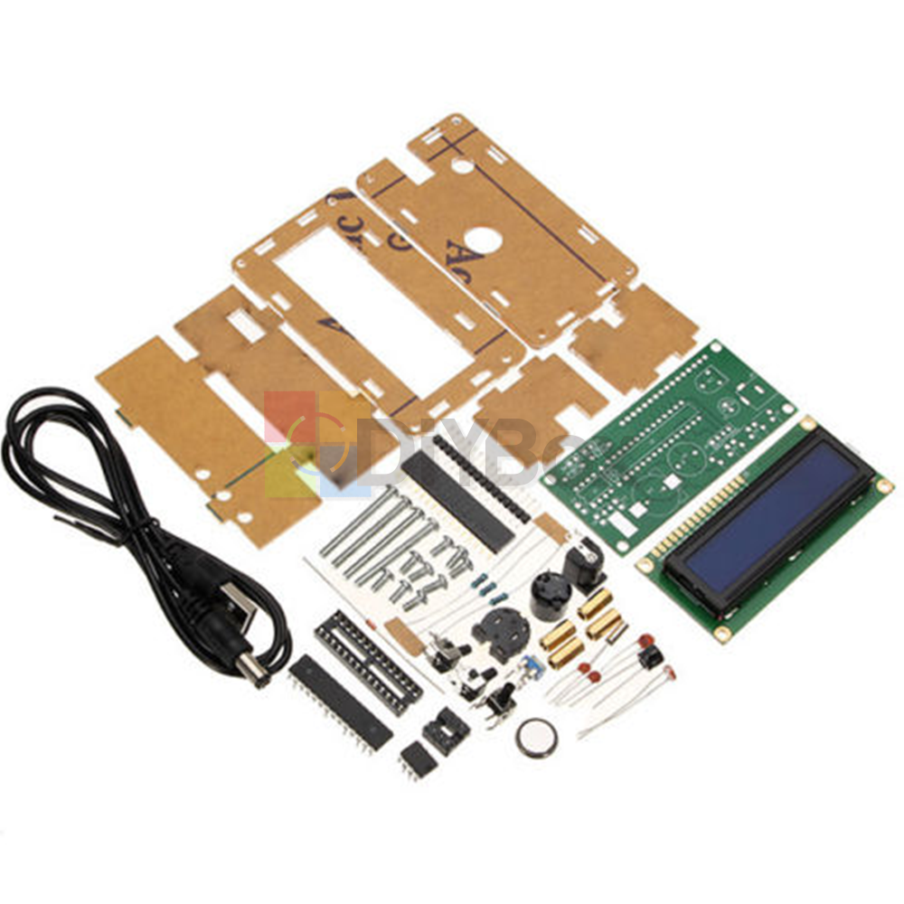 LCD1602 5V Multifunctional Backlight Electronic Clock DIY Kits With Acrylic Case