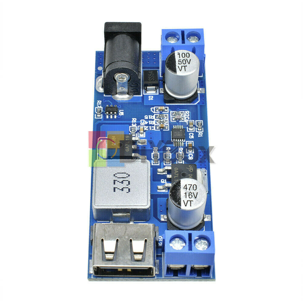 DC-DC 24V/12V To 5V 5A Power Module Step-Down Power Supply Converter USB Port
