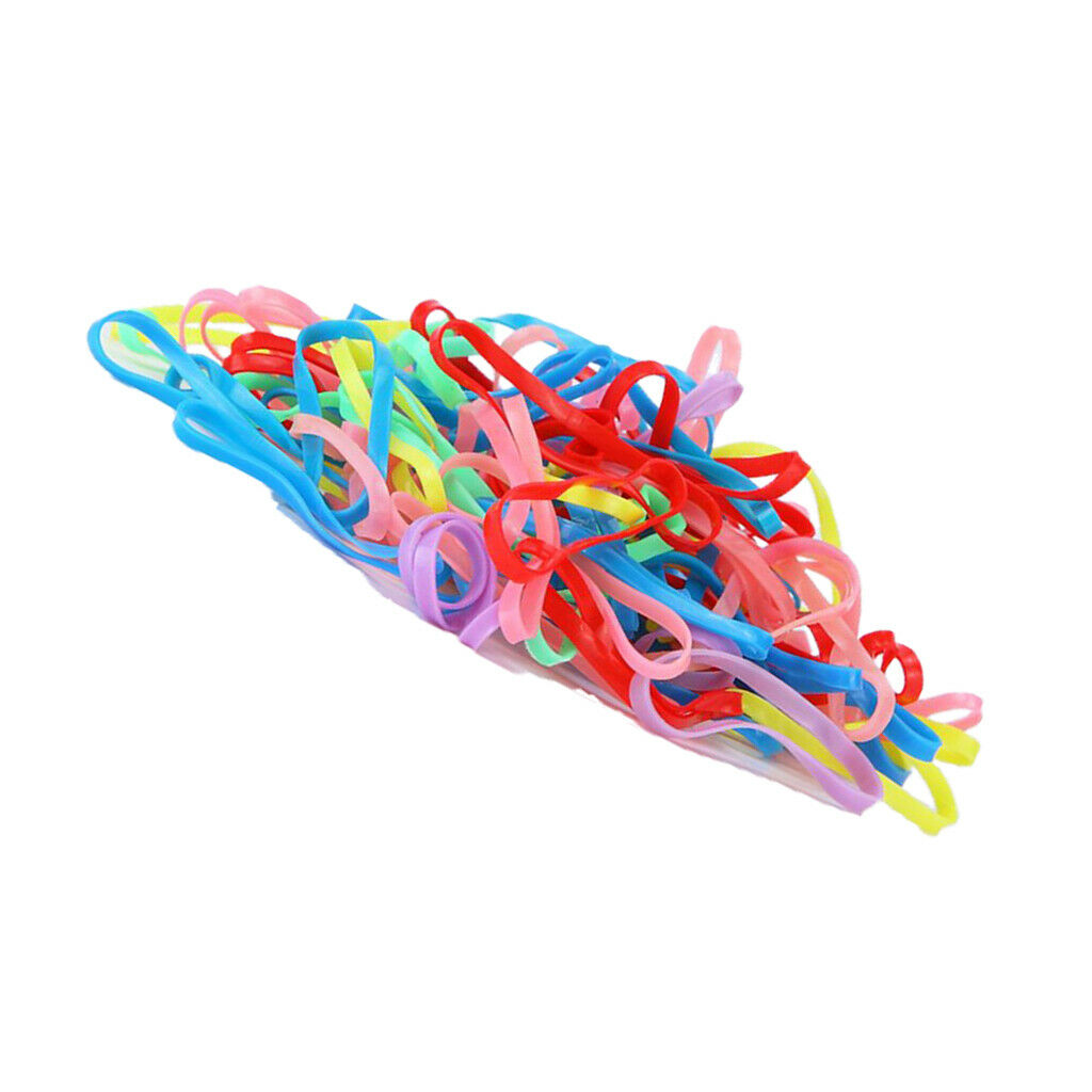 300 Pieces Fashion Elastic Ponytail Holders Hairband Hair Rubber Rings