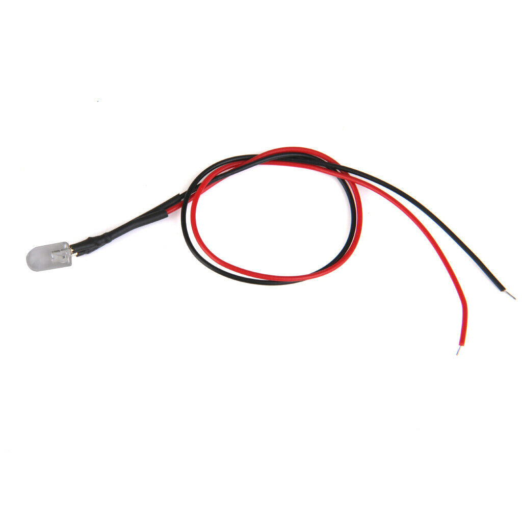 60 Pieces 20cm Pre Wired 5mm Emitting Diode Bright LED Lamp Light
