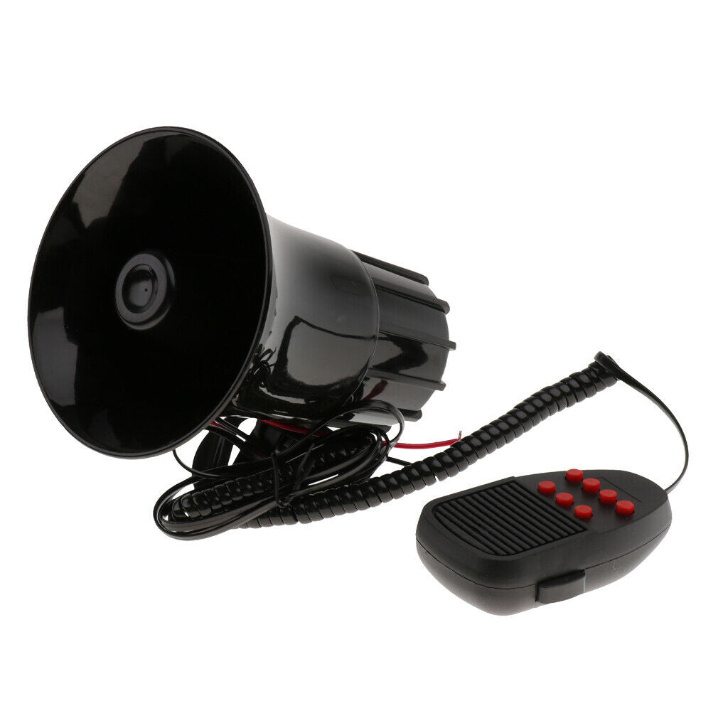 7 Tone Alarm Horn With Mic PA Speaker for 12V 50W Universal Car Truck Motos