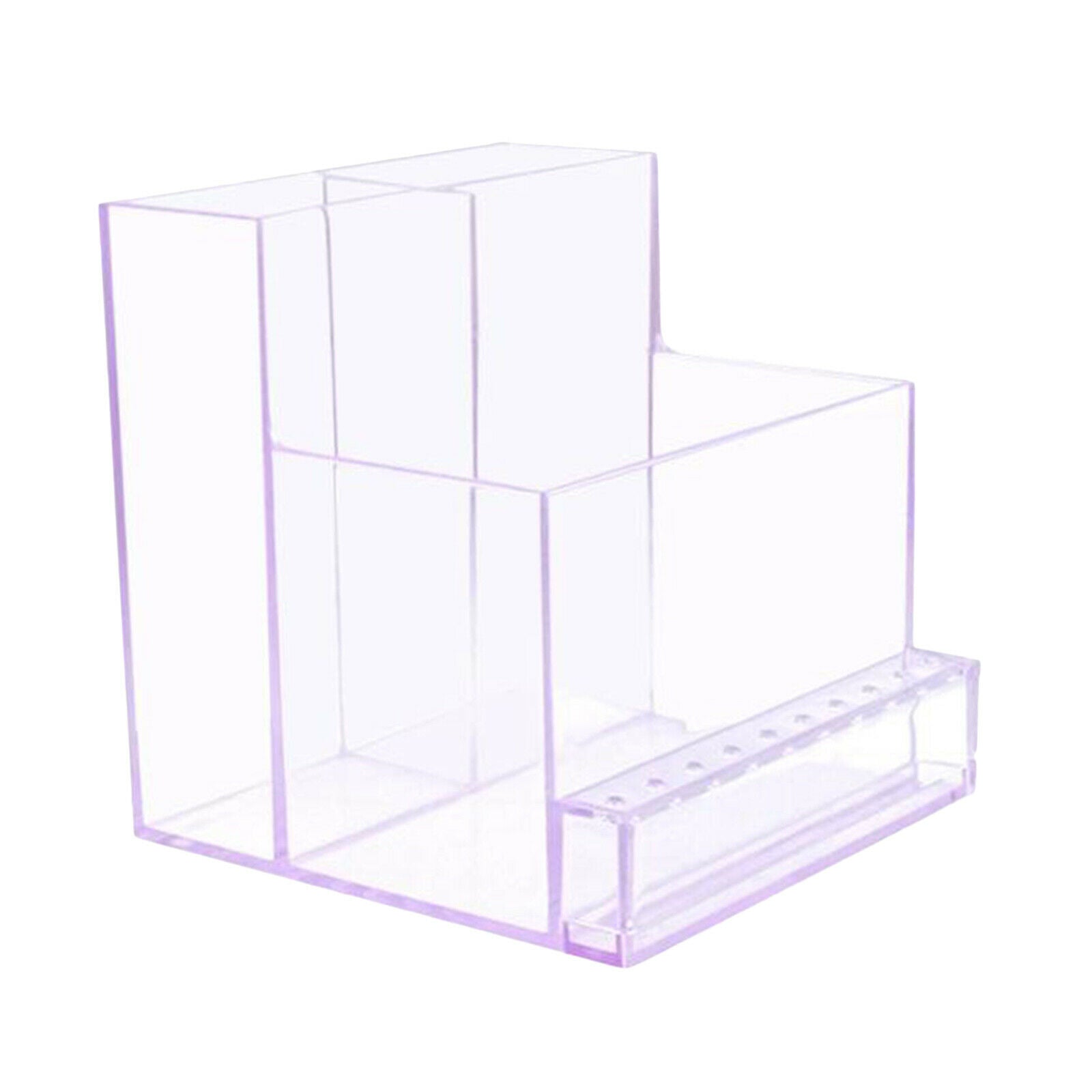 Nail Drill Bits Holder Stand Organizer, Grinding Machine Storage Box - Clear
